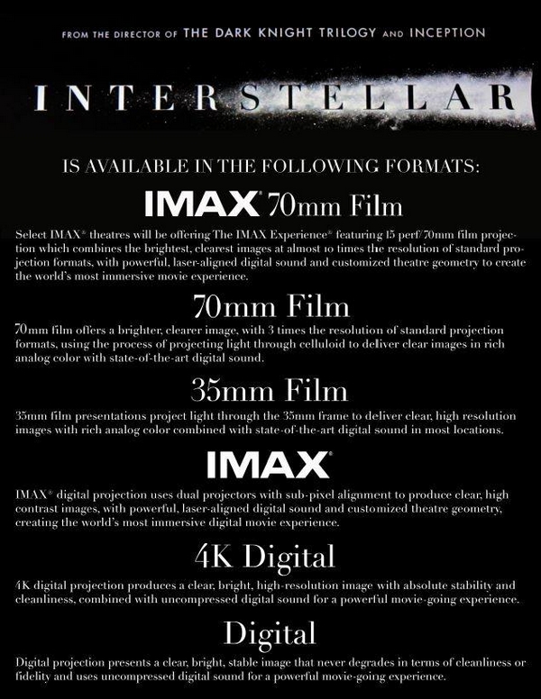 Interstellar (kino-formáty)