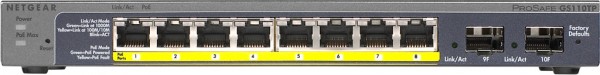 Přepínač NETGEAR ProSafe 8-port Gigabit PoE Smart Switch (GS110TP)