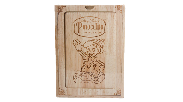 Pinocchio v dřevěném boxu - 3000 kusů s dostupností pouze v Německu - dnes rarita