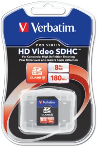 Paměťová karta Verbatim HD Video SDHC 8 GB